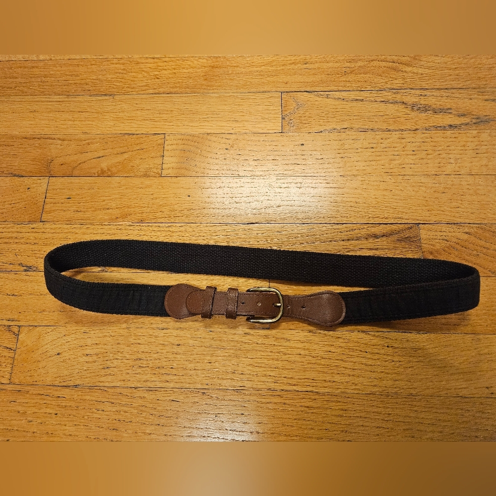 Men's Leather and Fabric Belt Size 34-36